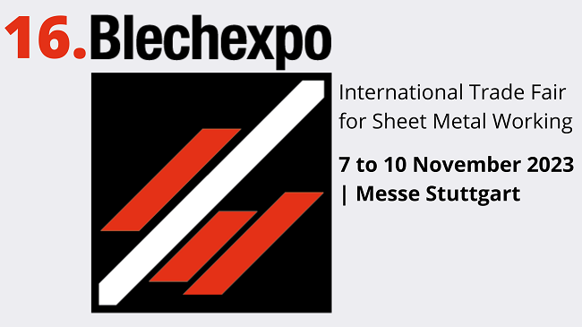 Blechexpo 2023 - hall 8 booth 8511